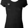 Tee-Shirt Arena W Gym S/S Mesh Solid Black -Combinaisons Hommes Mrillots Oe Bain soldes 000936500 w gym ss mesh solid 005 f s
