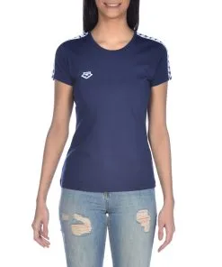 Tee-Shirt Arena Team Manches Courtes Femme Navy 1225701 -Combinaisons Hommes Mrillots Oe Bain soldes 001225 701 w t shirt team 005 f o
