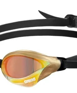 Lunettes De Compétition Natation Arena Cobra Core Swipe Mirror Yellow Gold