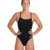 Maillot De Bain Arena Femme Team Dos Challenge Uni Noir Et Blanc