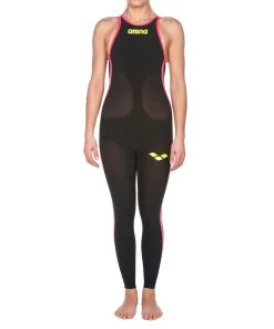 Combinaison De Natation Eau Libre Femme Arena Powerskin R-Evo+ Open Water Dos Ouvert Black