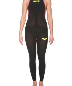 Combinaison De Natation Eau Libre Femme Arena Powerskin R-Evo+ Open Water Dos Fermé Black