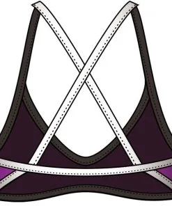 Haut De Maillot De Bain Femme Diana Twin Brassière Violet -Combinaisons Hommes Mrillots Oe Bain soldes 3104010804bck