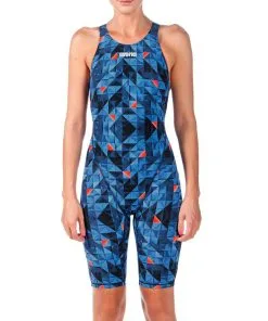 Combinaison De Natation Femme Arena Powerskin ST 2.0 Dos Ouvert Turquoise /Orange