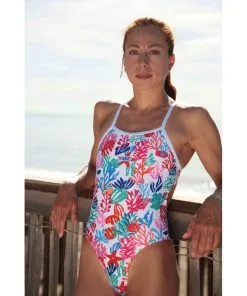 Maillot De Bain De Natation Femme Mako Aumakua Coral White -Combinaisons Hommes Mrillots Oe Bain soldes aumakua coral white