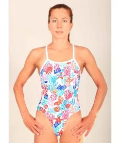 Maillot De Bain De Natation Femme Mako Aumakua Coral White