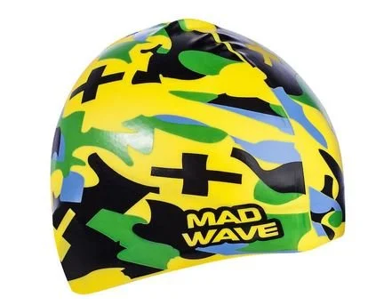 Bonnet Silicone De Natation Madwave CAMOUFLAGE Jaune 3 Bonnet Silicone De Natation Madwave CAMOUFLAGE Jaune