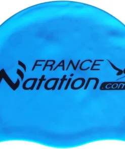 FraNat Bonnet Silicone De Natation France Natation Bleu Ciel