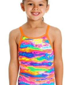Maillot De Bain Funkita Enfant Fille Hot Wash Multicolore