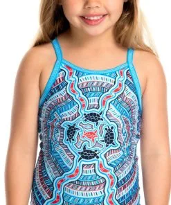Maillot De Bain Funkita Enfant Fille Barnamboo Bleu