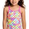 Maillot De Bain Funkita Enfant Fille Powder Puff Multicolore -Combinaisons Hommes Mrillots Oe Bain soldes fg01t powder puff 01