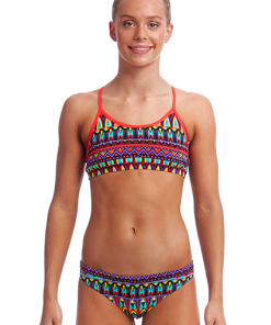 Maillot De Bain Funkita 2 Pièces Fille Fire Tribe Noir