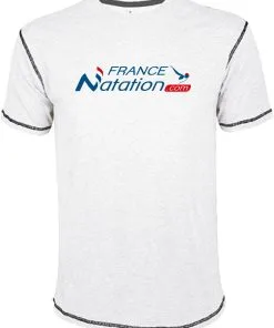FraNat Tee Shirt Natation France Natation Mustang Blanc