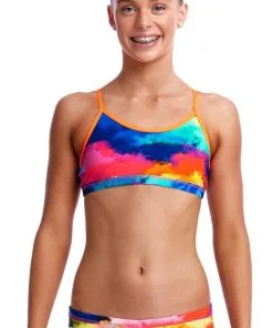 Maillot De Bain Funkita 2 Pièces Fille Cumulus Bleu