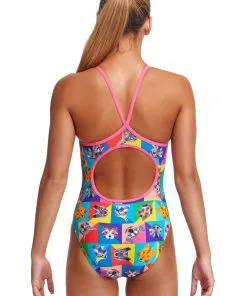 Maillot De Bain Funkita Fille Diamond Back - Rat Pack -Combinaisons Hommes Mrillots Oe Bain soldes fs11g rat pack 02