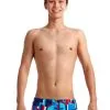 Maillot De Bain Funky Trunks Garçon Block Rock Bleu -Combinaisons Hommes Mrillots Oe Bain soldes ft32b block rock 0811
