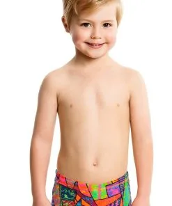 Maillot De Bain Funky Trunks Enfant Garçon Cubism Chaos Multicolore