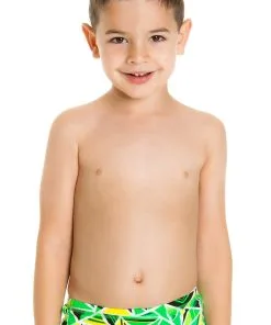 Maillot De Bain Funky Trunks Enfant Garçon Fluro Fracture Vert