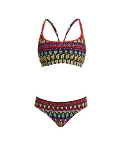 Maillot De Bain Funkita 2 Pièces Fille Fire Tribe Noir -Combinaisons Hommes Mrillots Oe Bain soldes funkita fire tribe sports top brief maillot 2 pieces femme natation 0