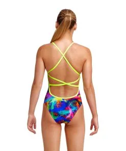Maillot De Bain Funkita Fille Strapped In - Solar Flares -Combinaisons Hommes Mrillots Oe Bain soldes girl solar d