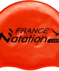 FraNat Bonnet Silicone De Natation France Natation Orange