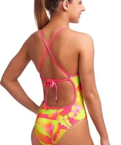Maillot De Bain Funkita Fille Tie Me Tight - Pinged Pink -Combinaisons Hommes Mrillots Oe Bain soldes pinged pink girls2