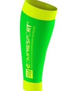 Compression Sportive Compressport Calf R2 V2 Fluo Green