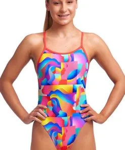 Maillot De Bain Funkita Fille Single Strap - Radar Rage -Combinaisons Hommes Mrillots Oe Bain soldes radar rage girls5