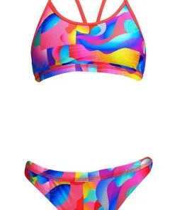 Maillot De Bain Funkita 2 Pièces Fille Racerback - Radar Rage -Combinaisons Hommes Mrillots Oe Bain soldes radar rage girls 2p3