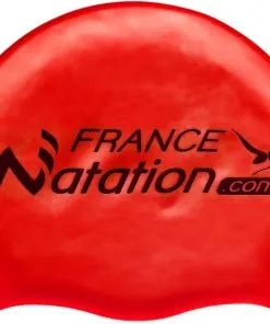 FraNat Bonnet Silicone De Natation France Natation Rouge