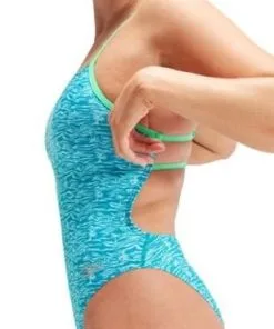 Maillot De Bain 1 Pièce SPEEDO Allover Digital Lattice Back - Sundown Shores -Combinaisons Hommes Mrillots Oe Bain soldes sp3