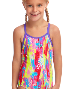 Maillot De Bain Funkita Enfant Fille Splat Stat Rose