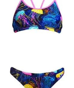 Maillot De Bain Funkita 2 Pièces Fille Racerback - Swimma Stinga -Combinaisons Hommes Mrillots Oe Bain soldes swimma girls 2p3